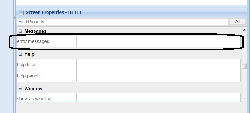 Actual appearance of screen property